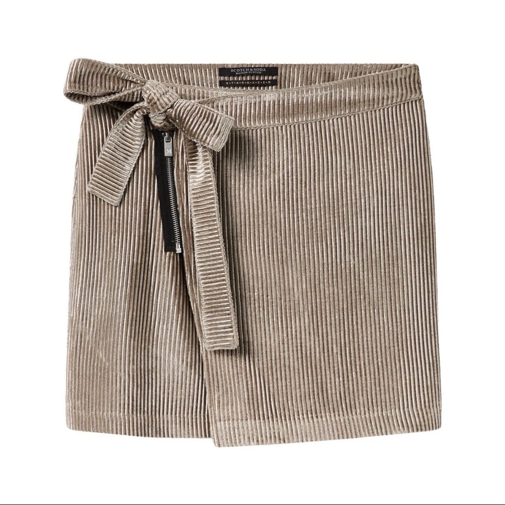 Scotch & Soda Velvet Cord Mini Skirt